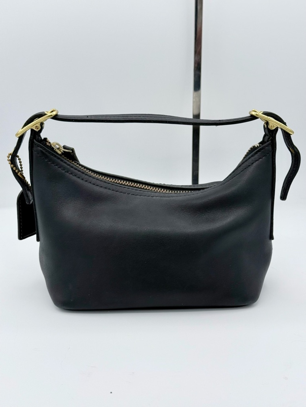 Vintage Coach Legacy West 9844 Small Black Leather Demi Baguette Hobo Bag - Picture 2 of 9